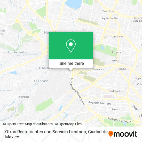 Otros Restaurantes con Servicio Limitado map