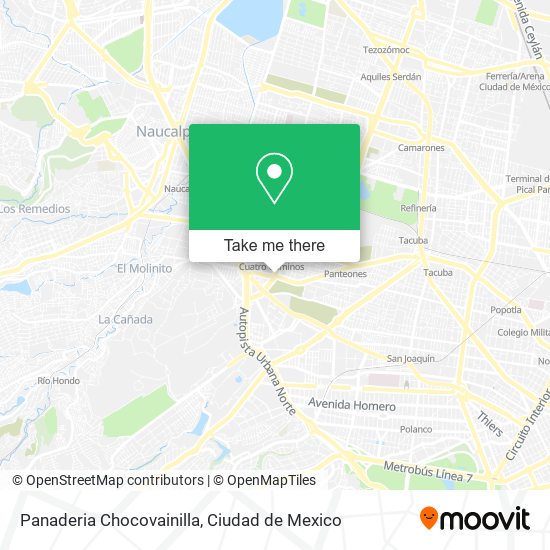 Panaderia Chocovainilla map