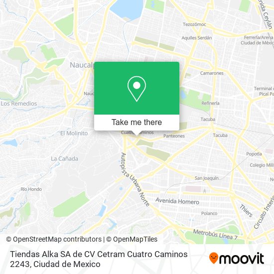 Tiendas Alka SA de CV Cetram Cuatro Caminos 2243 map