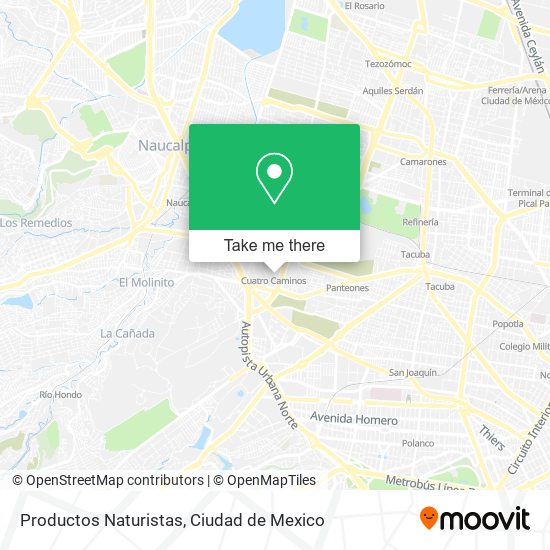 Productos Naturistas map