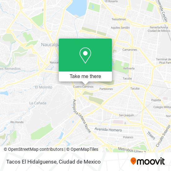 Tacos El Hidalguense map