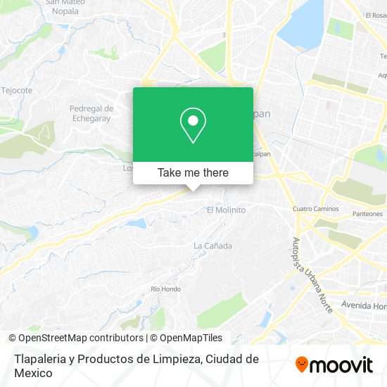 Mapa de Tlapaleria y Productos de Limpieza