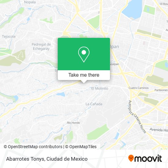 Abarrotes Tonys map