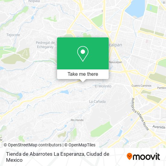 Mapa de Tienda de Abarrotes La Esperanza