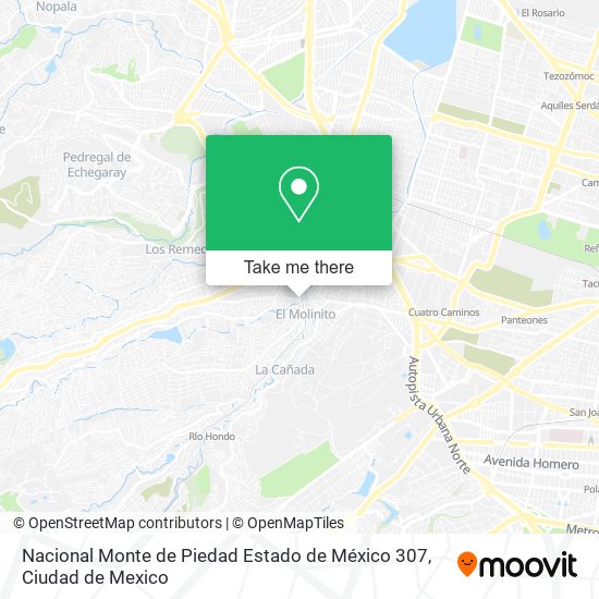 Mapa de Nacional Monte de Piedad Estado de México 307
