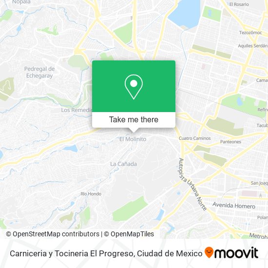 Mapa de Carniceria y Tocineria El Progreso