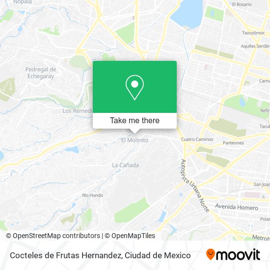 Mapa de Cocteles de Frutas Hernandez