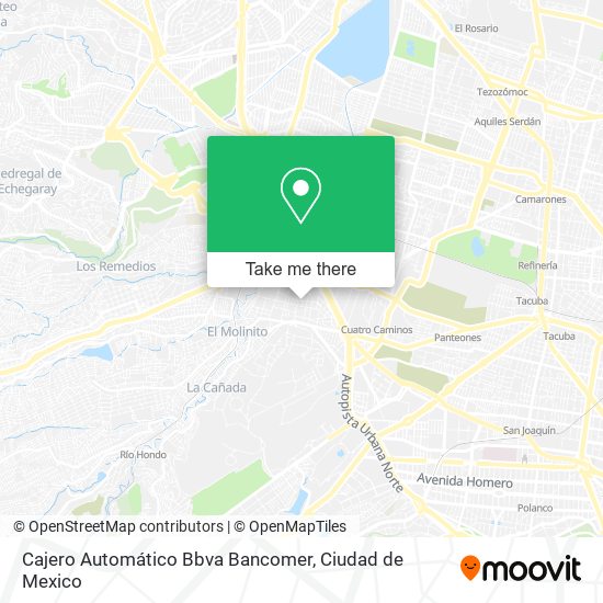 Mapa de Cajero Automático Bbva Bancomer