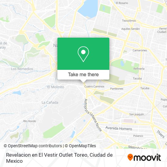 Revelacion en El Vestir Outlet Toreo map