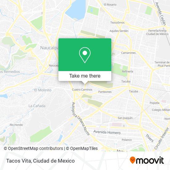 Tacos Vita map