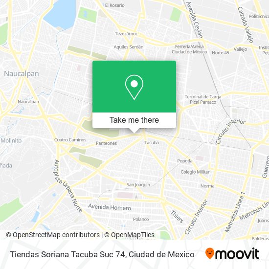 Tiendas Soriana Tacuba Suc 74 map