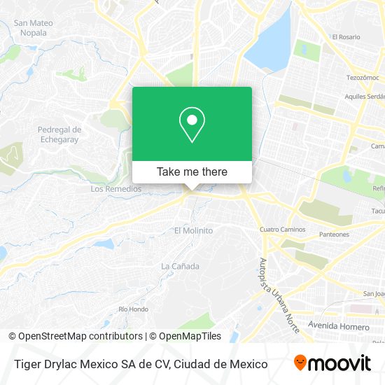 Tiger Drylac Mexico SA de CV map