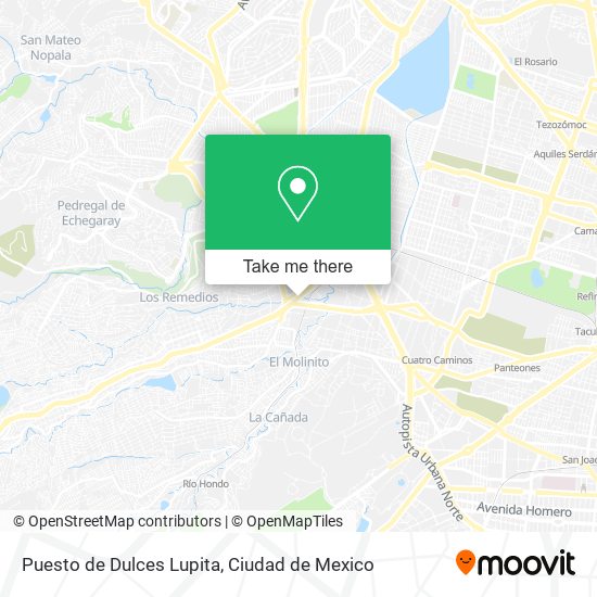 Mapa de Puesto de Dulces Lupita