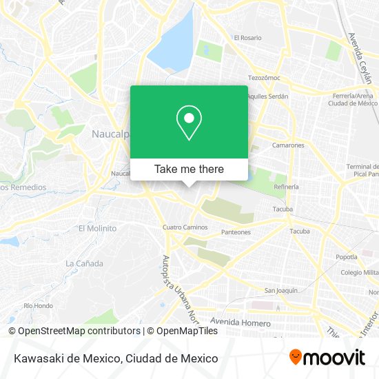 Mapa de Kawasaki de Mexico
