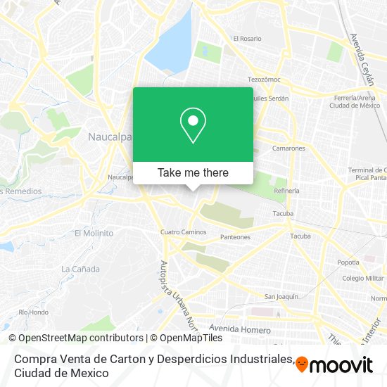 Mapa de Compra Venta de Carton y Desperdicios Industriales