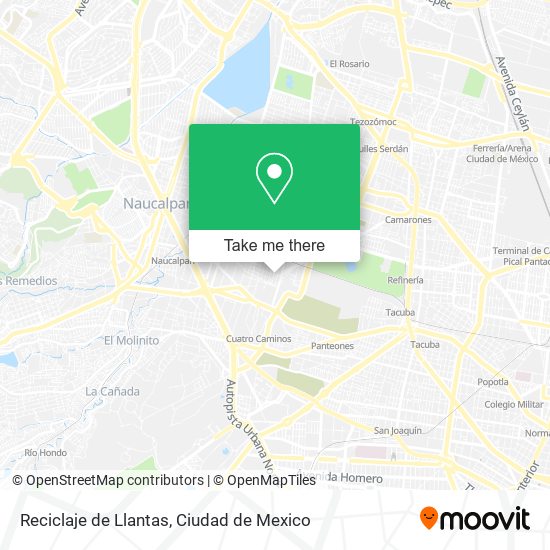 Reciclaje de Llantas map