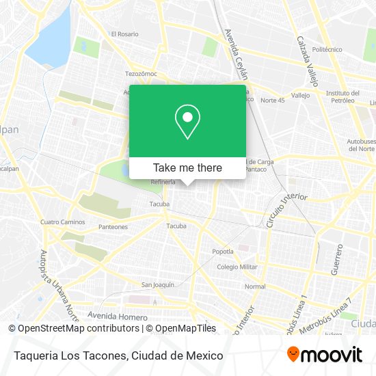 Mapa de Taqueria Los Tacones