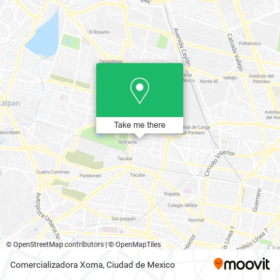 Mapa de Comercializadora Xoma