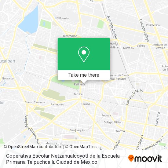 Coperativa Escolar Netzahualcoyotl de la Escuela Primaria Telpuchcalli map