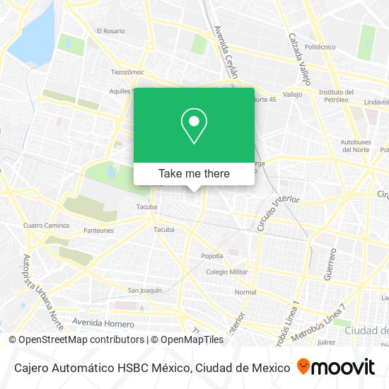 Cajero Automático HSBC México map