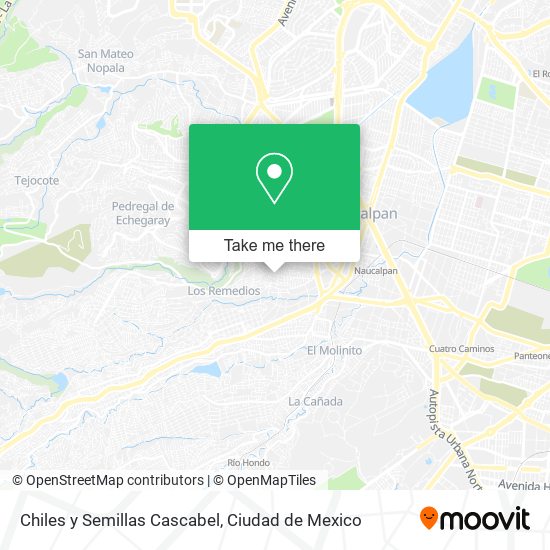 Chiles y Semillas Cascabel map
