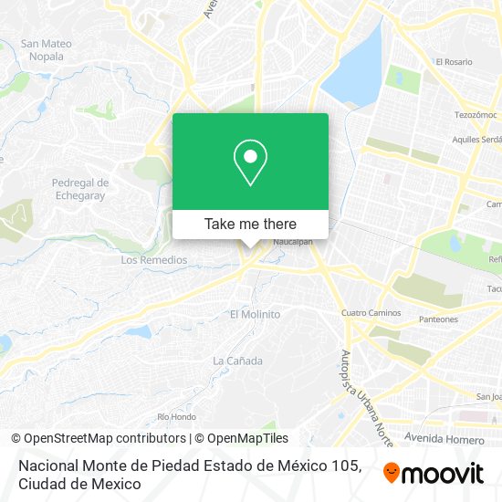 Nacional Monte de Piedad Estado de México 105 map