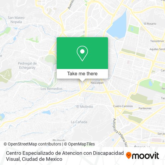 Centro Especializado de Atencion con Discapacidad Visual map