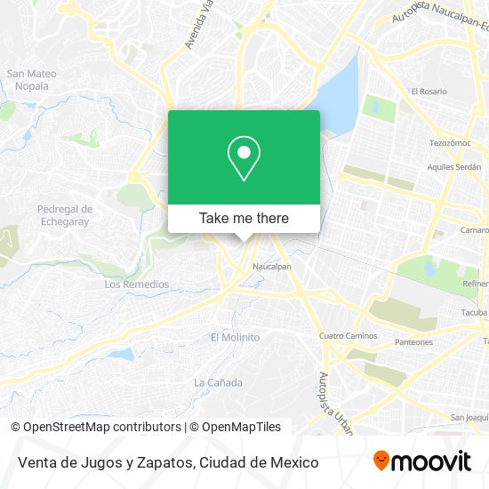 Venta de Jugos y Zapatos map