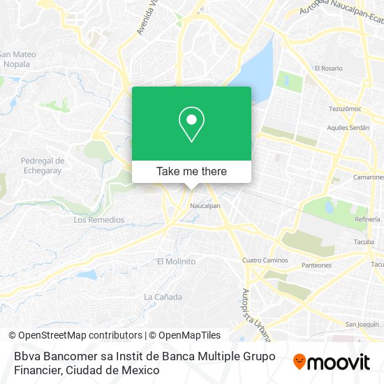 Mapa de Bbva Bancomer sa Instit de Banca Multiple Grupo Financier