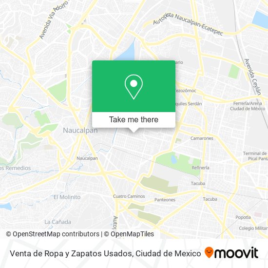 Venta de Ropa y Zapatos Usados map