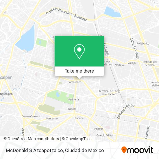 Mapa de McDonald S Azcapotzalco