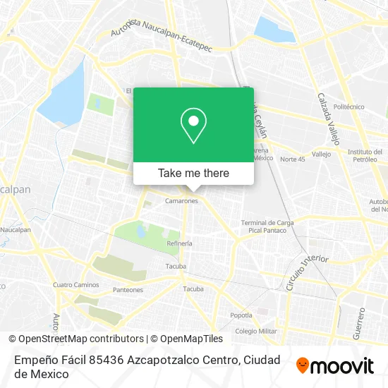 Mapa de Empeño Fácil 85436 Azcapotzalco Centro