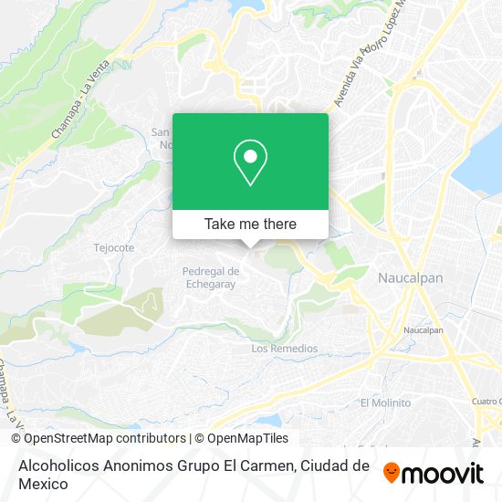 Alcoholicos Anonimos Grupo El Carmen map
