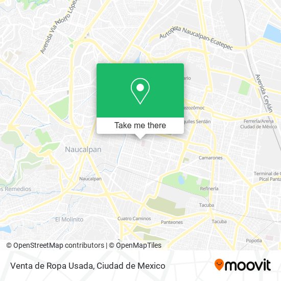 Venta de Ropa Usada map