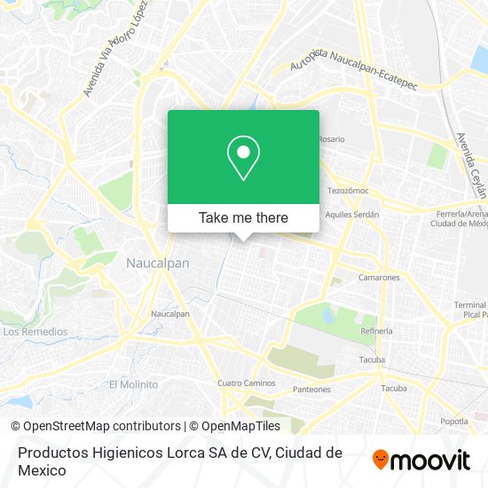 Productos Higienicos Lorca SA de CV map