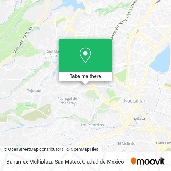 Mapa de Banamex Multiplaza San Mateo