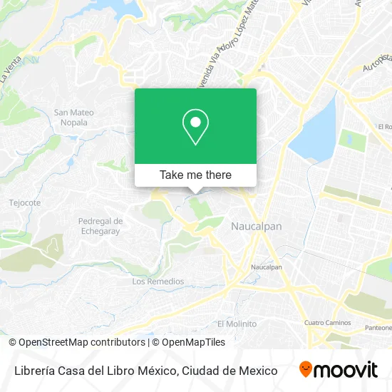 Mapa de Librería Casa del Libro México