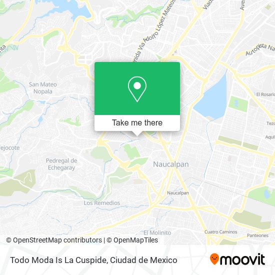 Todo Moda Is La Cuspide map