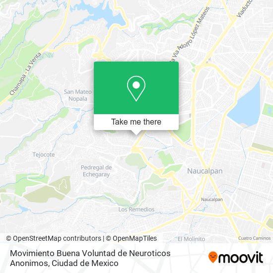 Movimiento Buena Voluntad de Neuroticos Anonimos map