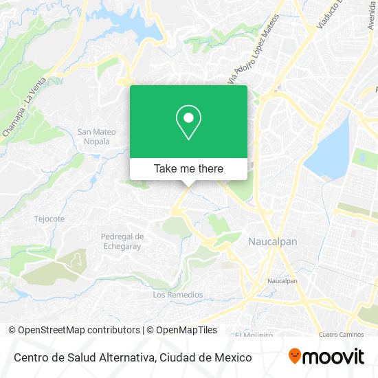 Mapa de Centro de Salud Alternativa