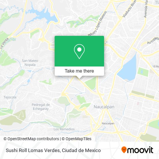 Sushi Roll Lomas Verdes map