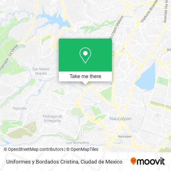 Mapa de Uniformes y Bordados Cristina