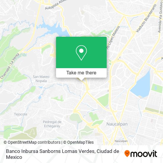 Banco Inbursa Sanborns Lomas Verdes map