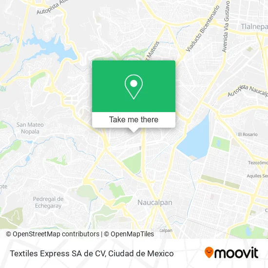 Mapa de Textiles Express SA de CV