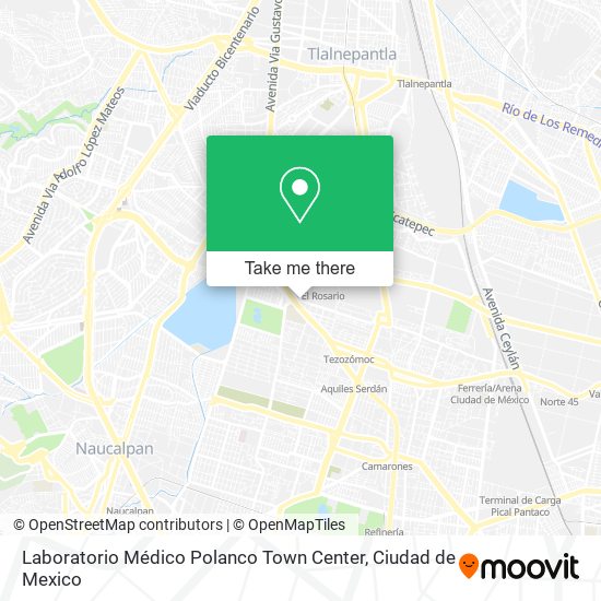 Mapa de Laboratorio Médico Polanco Town Center