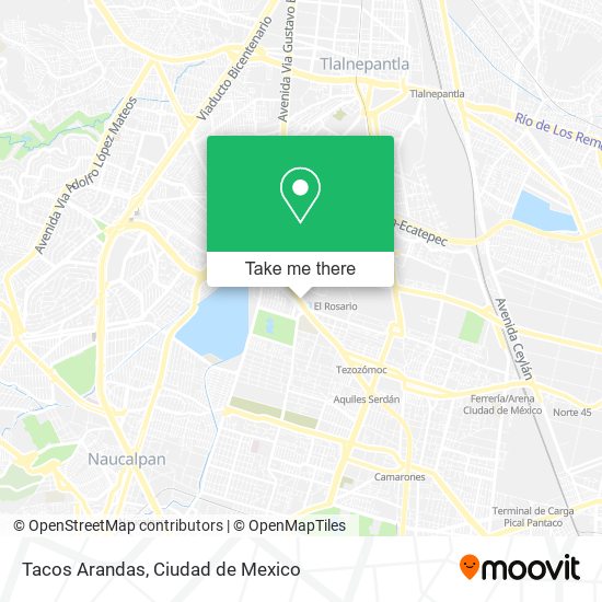 Tacos Arandas map