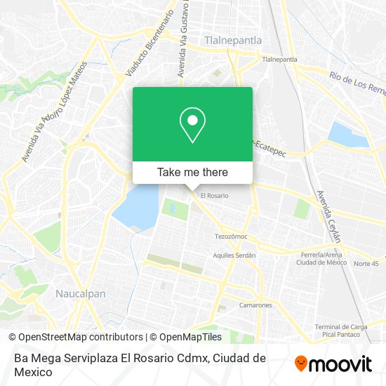 Ba Mega Serviplaza El Rosario Cdmx map
