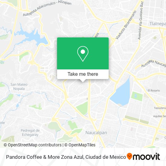 Mapa de Pandora Coffee & More Zona Azul