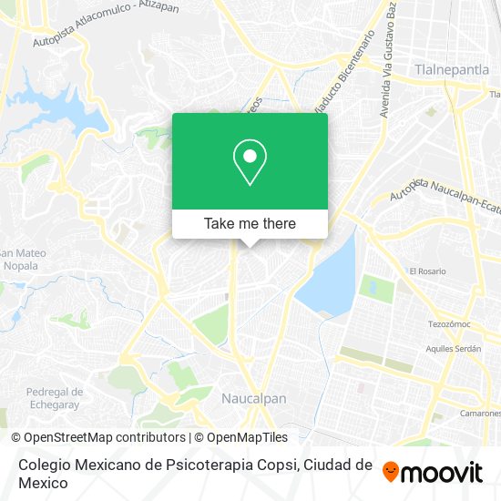 Colegio Mexicano de Psicoterapia Copsi map
