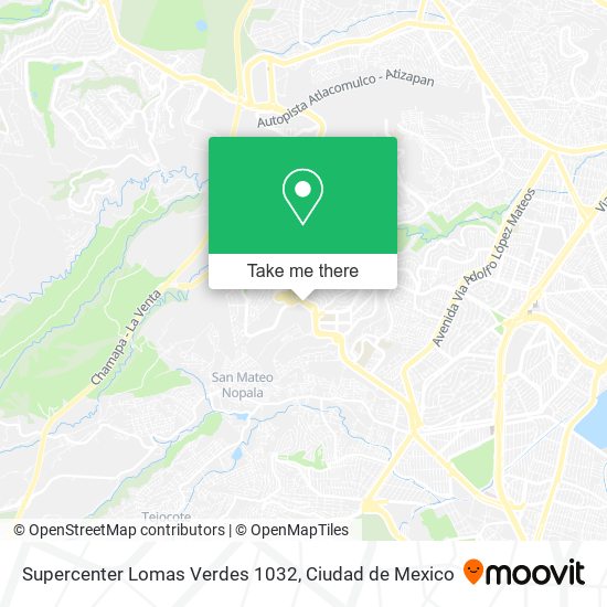 Mapa de Supercenter Lomas Verdes 1032